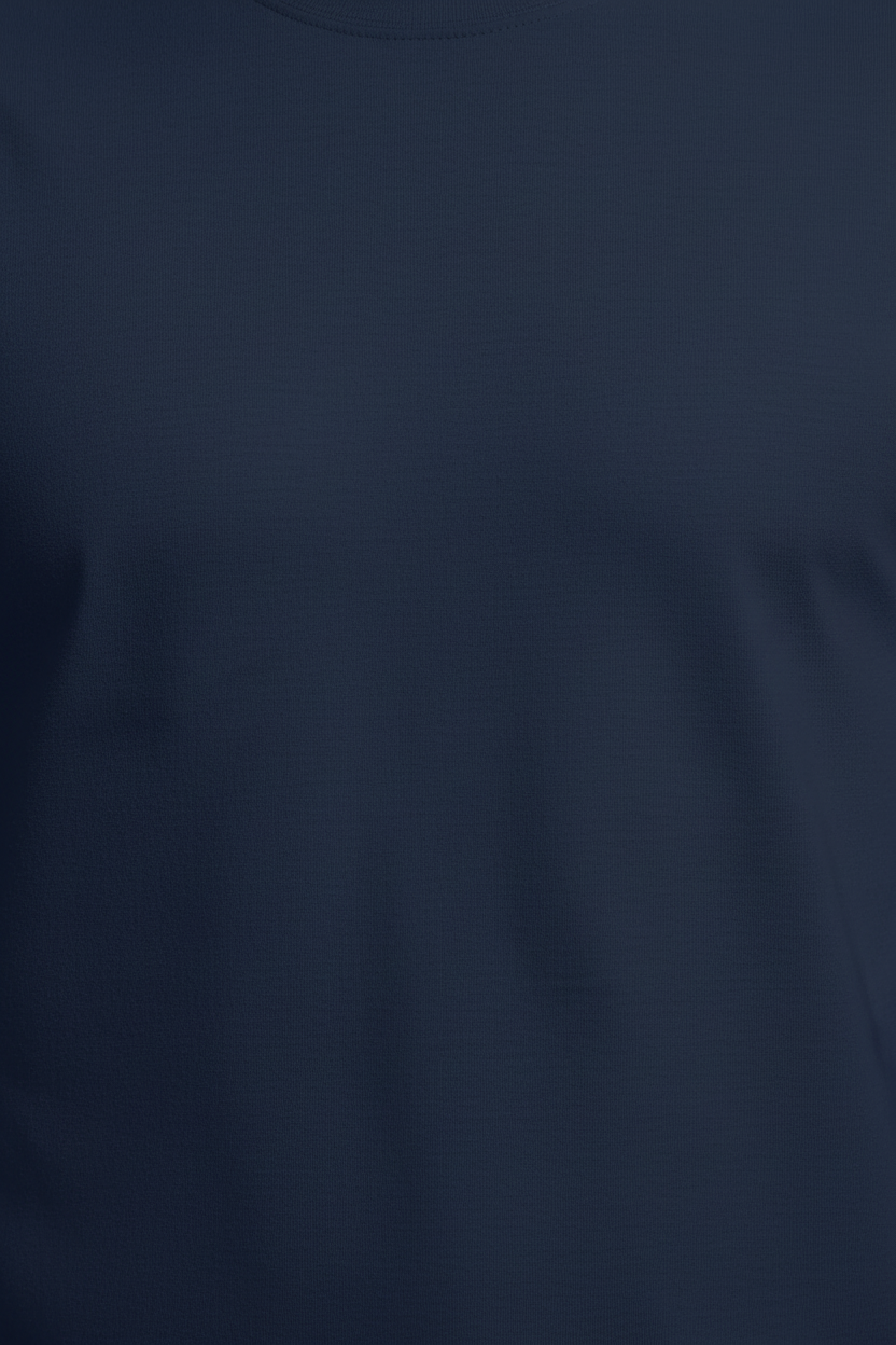 Camiseta Azul Marinho - Detalhe do Tecido