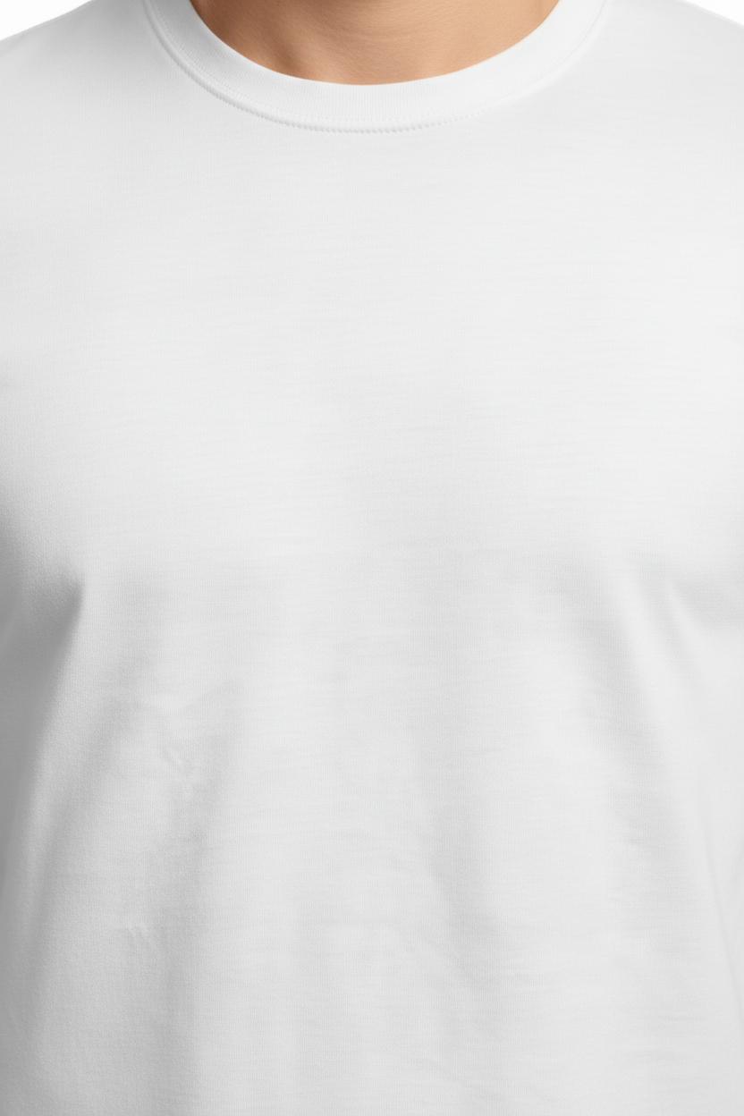 Camiseta Branca - Detalhe do Tecido