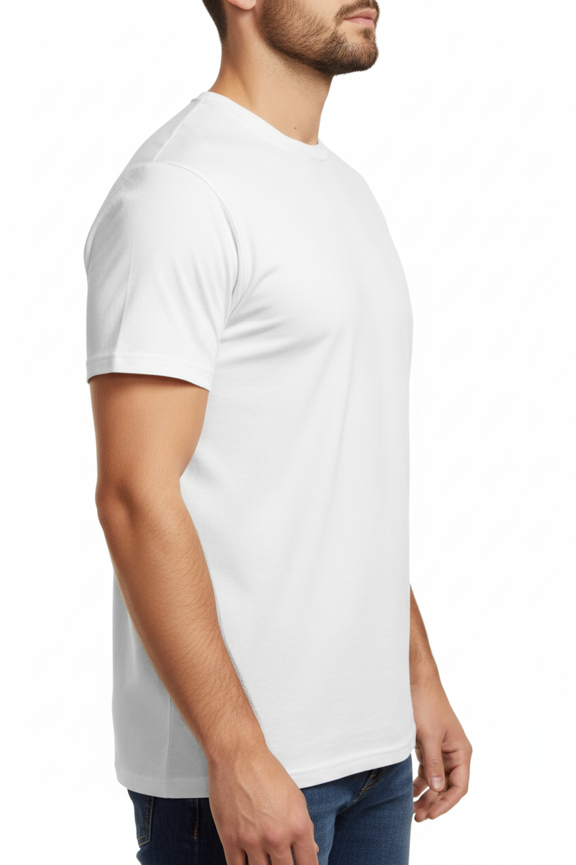 Camiseta Branca - Vista Lateral