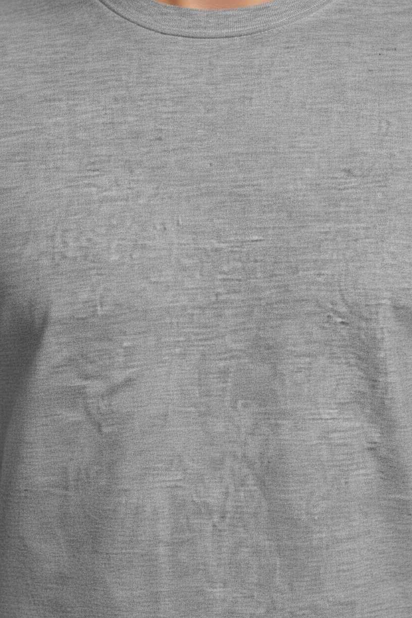 Camiseta Cinza - Detalhe do Tecido