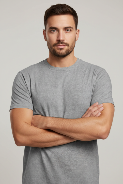 Camiseta Cinza - Vista Frontal