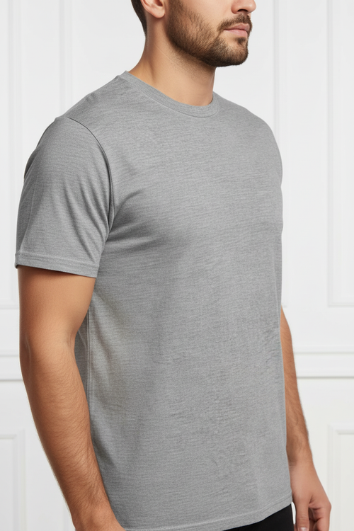 Camiseta Cinza - Vista Lateral