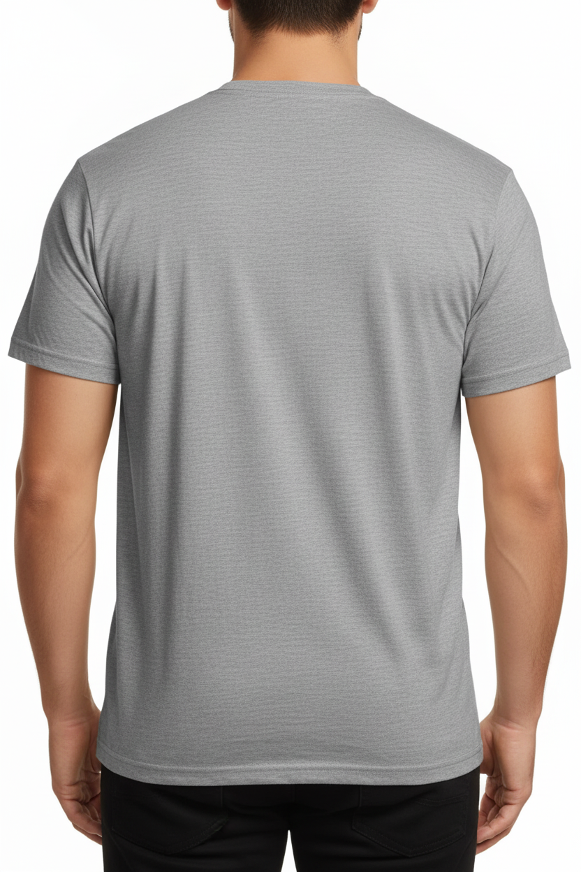 Camiseta Cinza - Vista Traseira