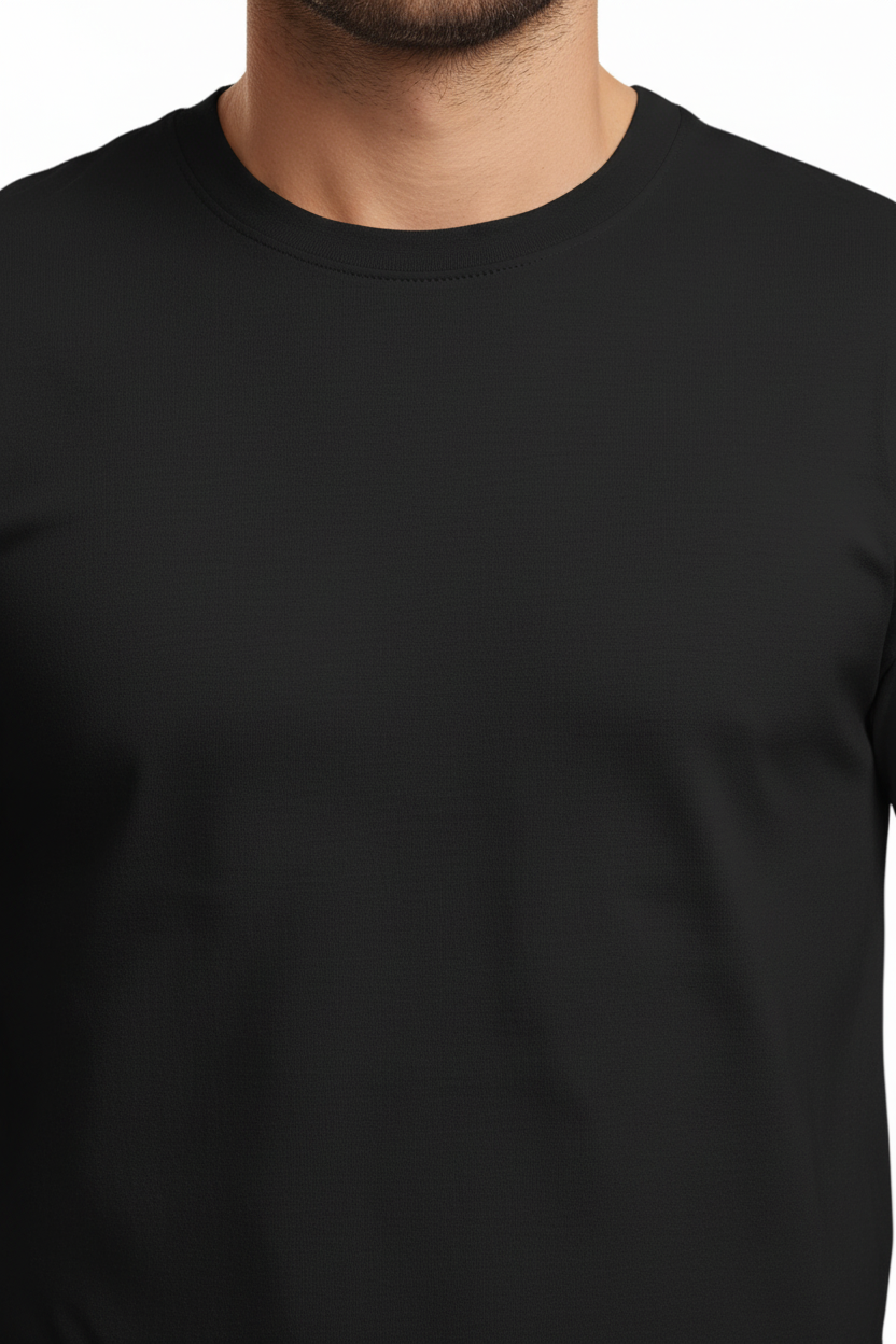 Camiseta Preta - Detalhe do Tecido