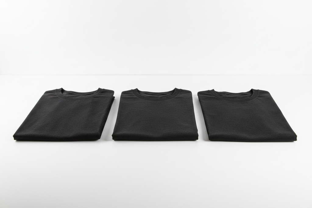 Kit 3 Camisetas Pretas - Fileira