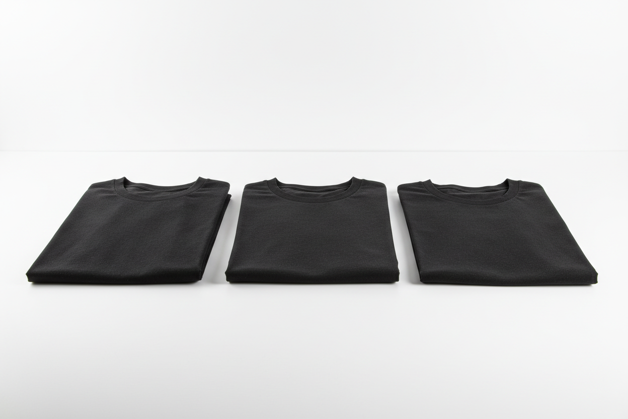 Kit 3 Camisetas Pretas - Fileira