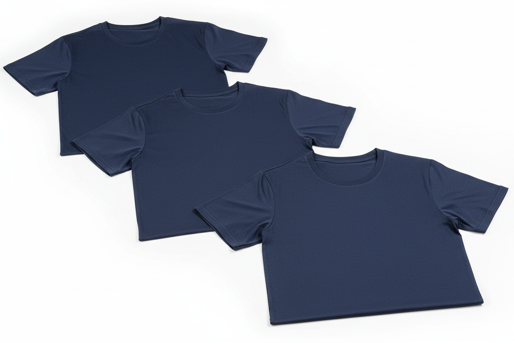 Kit 3 Camisetas Azul Marinho