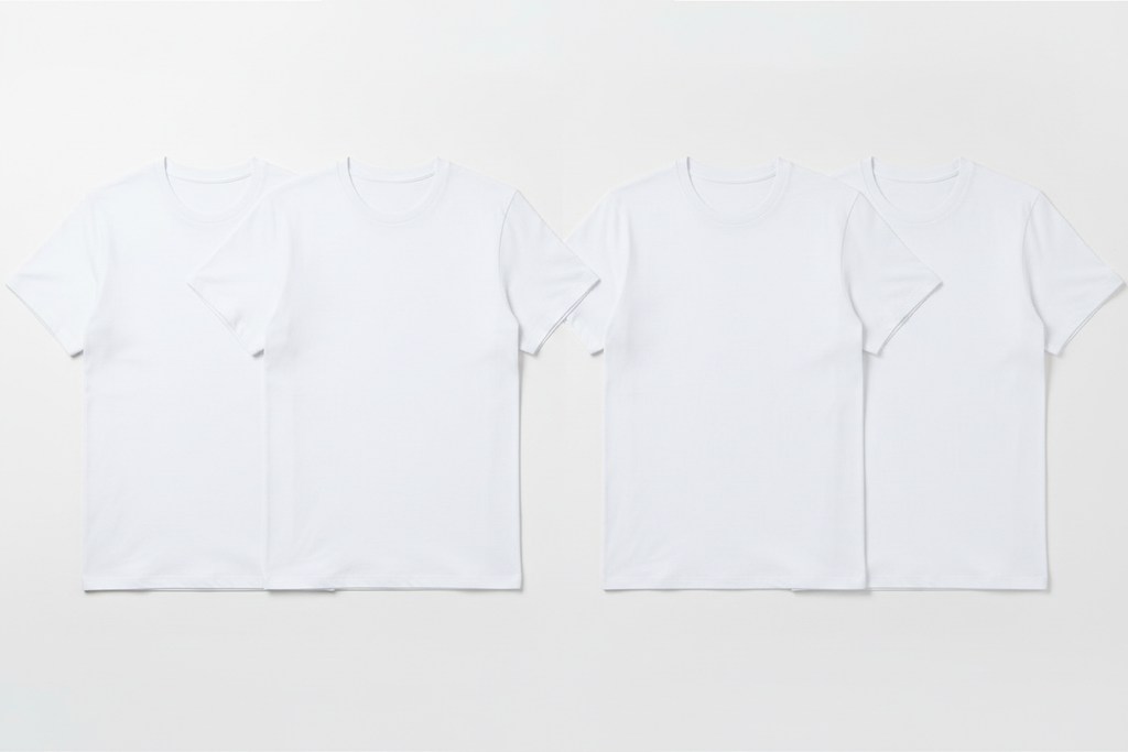 Kit 3 Camisetas Brancas - Flat Lay
