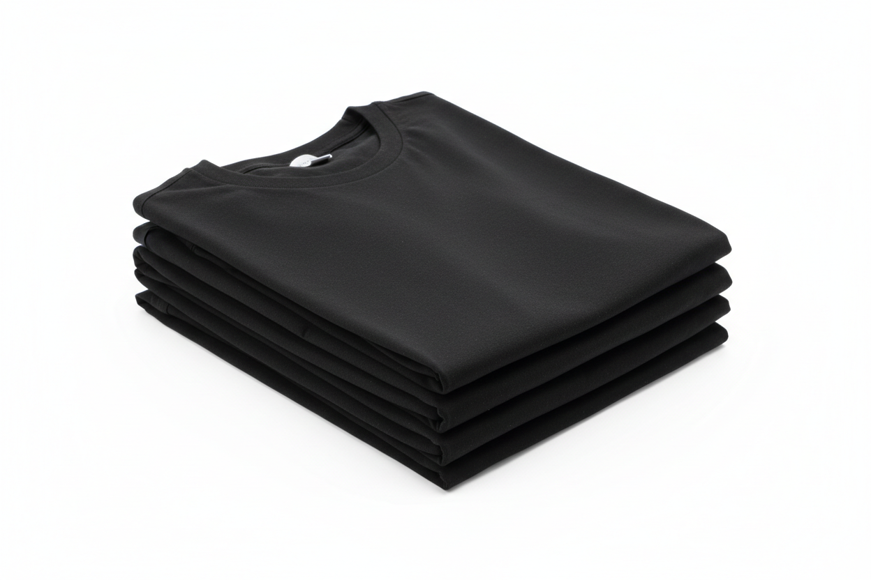Kit 3 Camisetas Pretas - Empilhadas