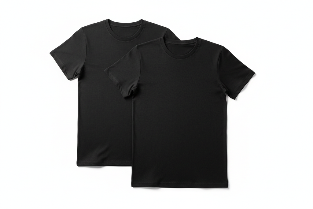 Kit 2 Camisetas Pretas - Flat Lay