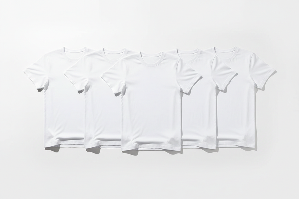 Kit 5 Camisetas Brancas