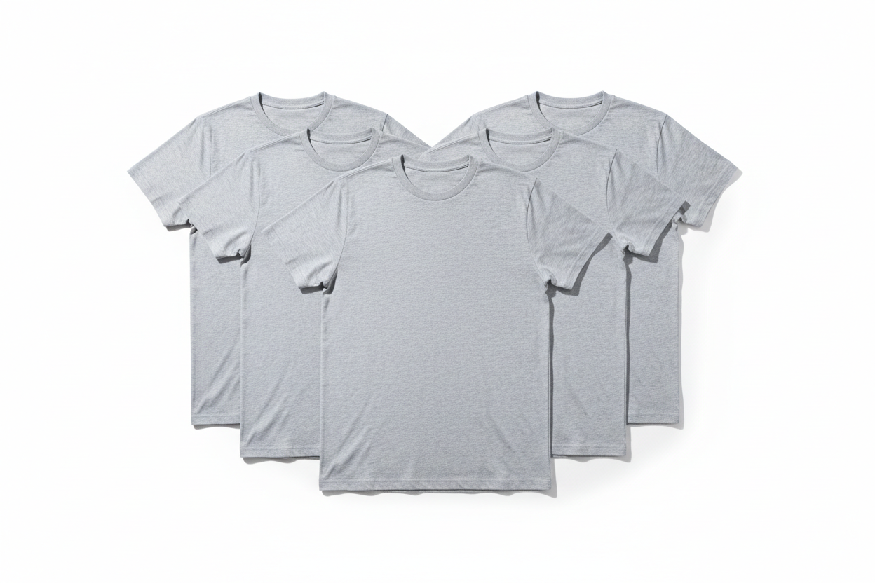 Kit 5 Camisetas Cinzas