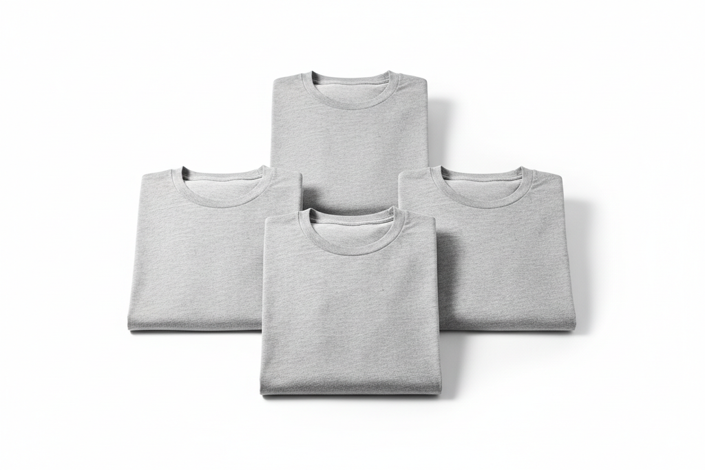 Kit 5 Camisetas Cinzas