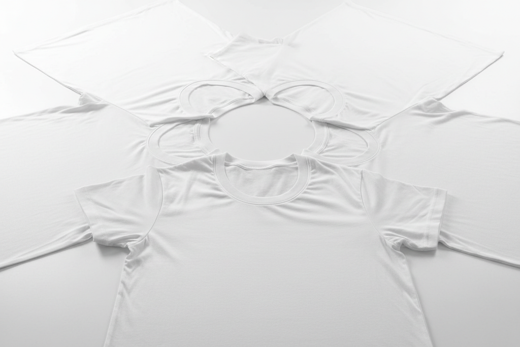 Kit 4 Camisetas Brancas