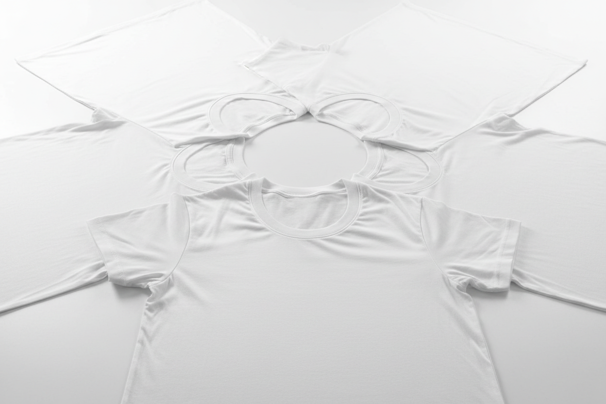 Kit 4 Camisetas Brancas