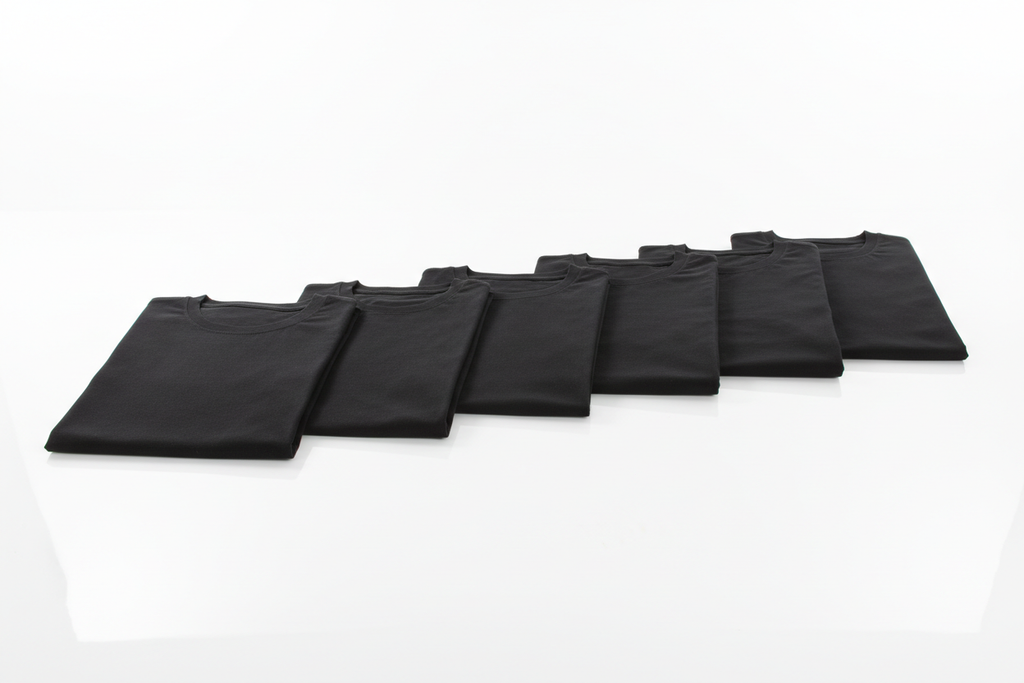 Kit 5 Camisetas Pretas - Fileira