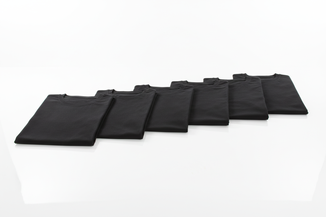 Kit 5 Camisetas Pretas - Fileira