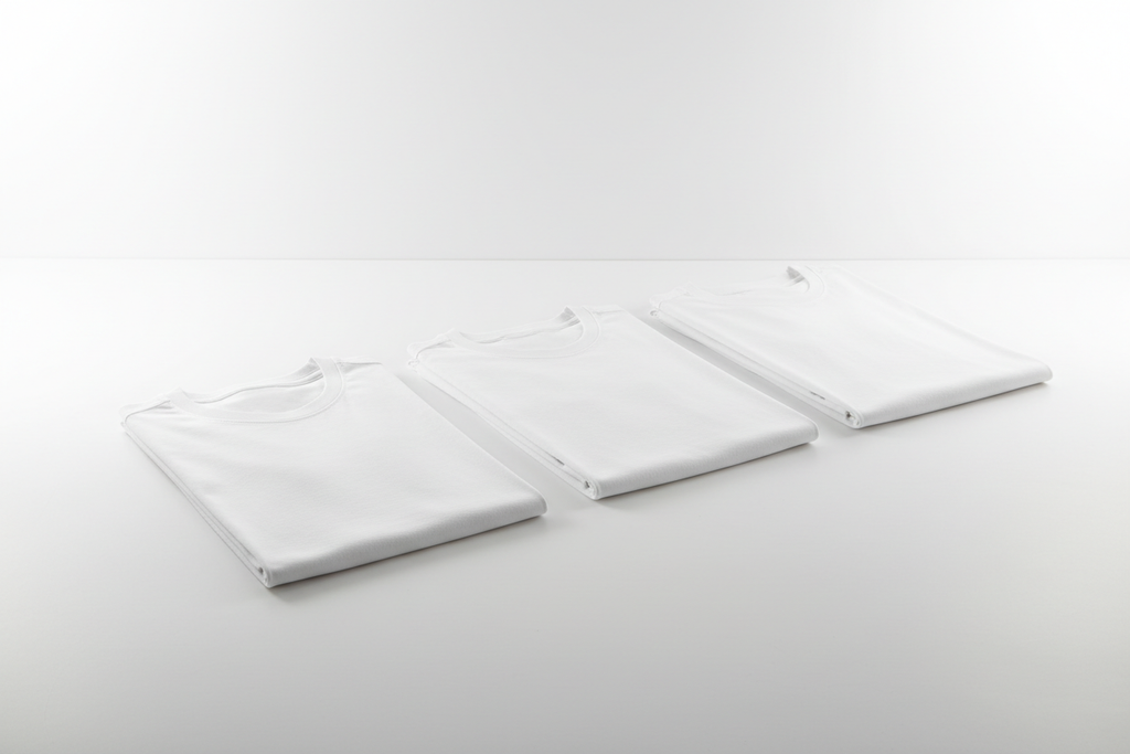 Kit 3 Camisetas Brancas - Fileira