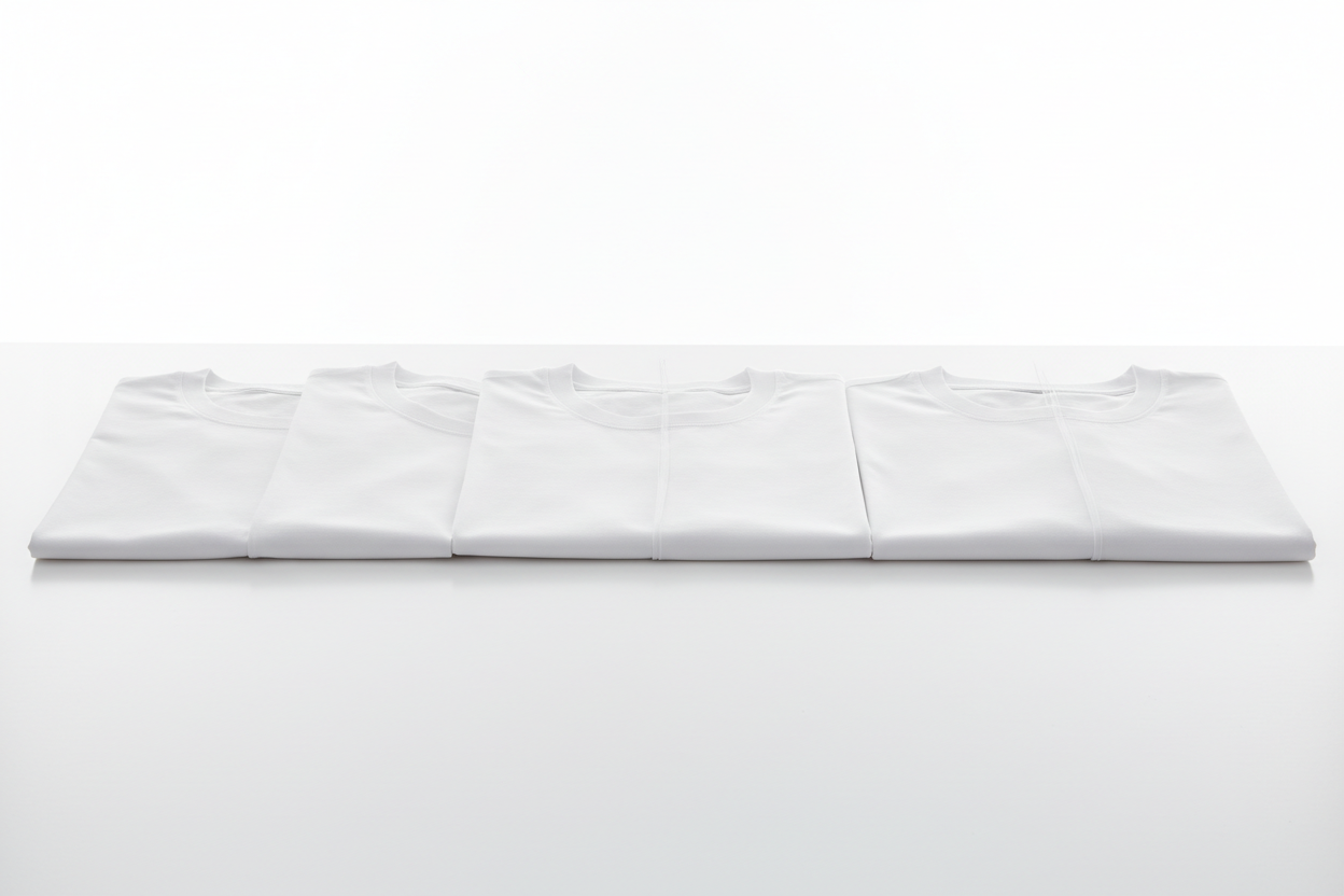 Kit 5 Camisetas Brancas