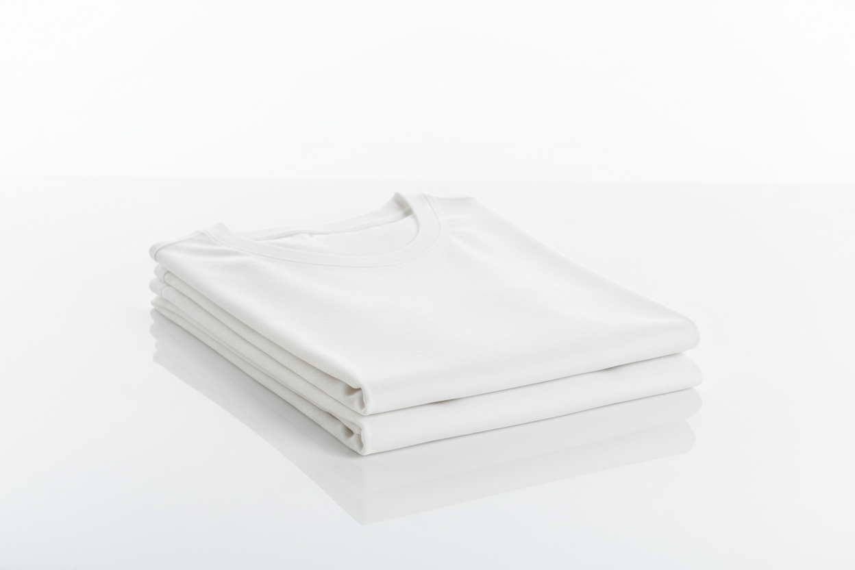 Kit 2 Camisetas Brancas - Empilhadas