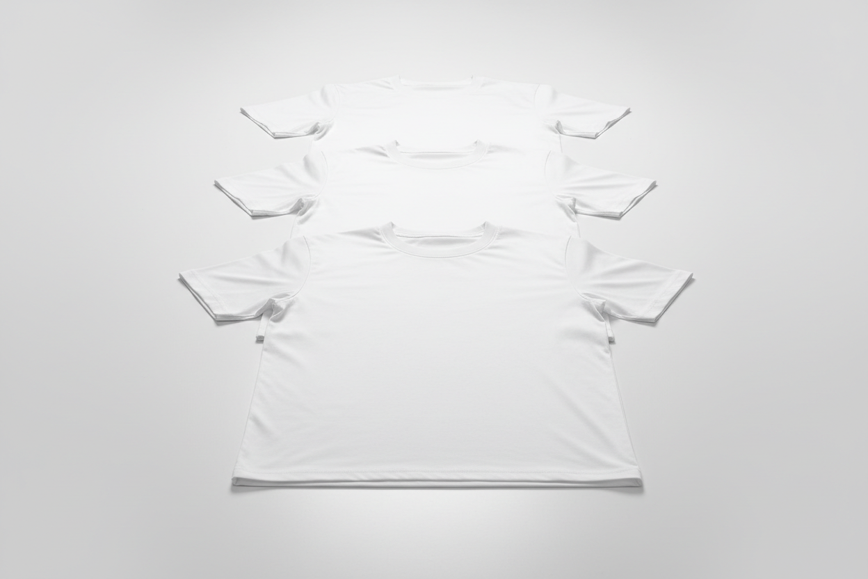 Kit 4 Camisetas Brancas