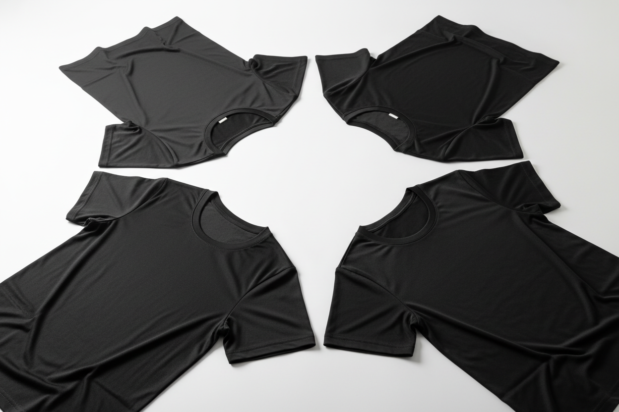 Kit 4 Camisetas Pretas - Circular