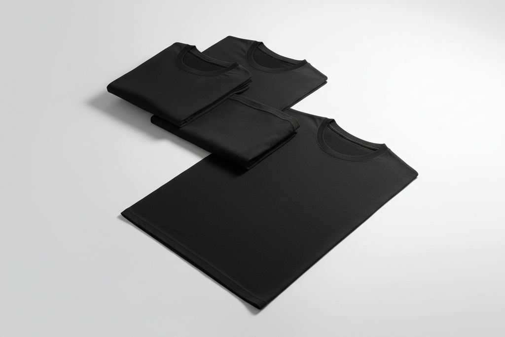 Kit 3 Camisetas Pretas - Diagonal