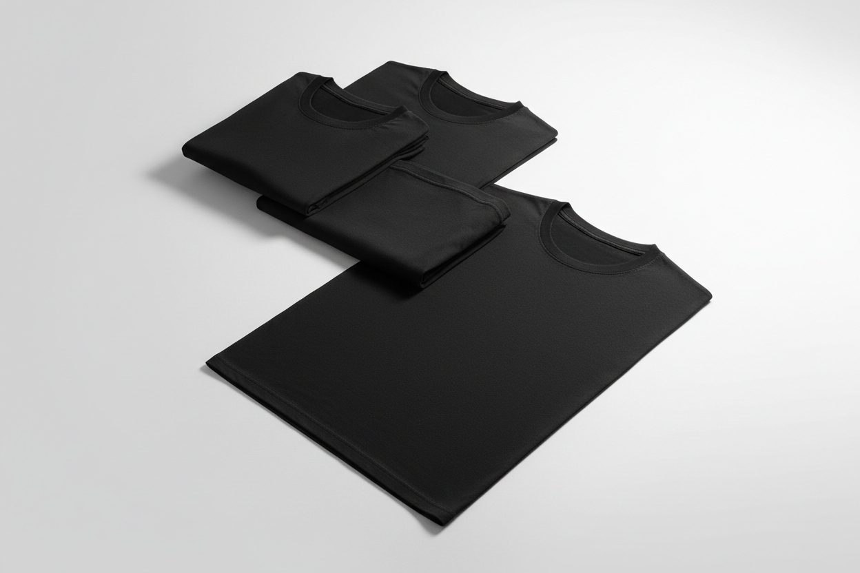 Kit 3 Camisetas Pretas - Diagonal