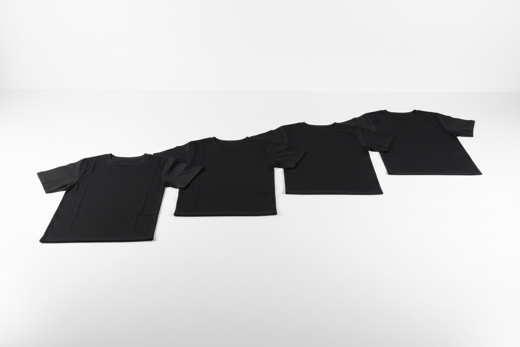 Kit 4 Camisetas Pretas - Fileira