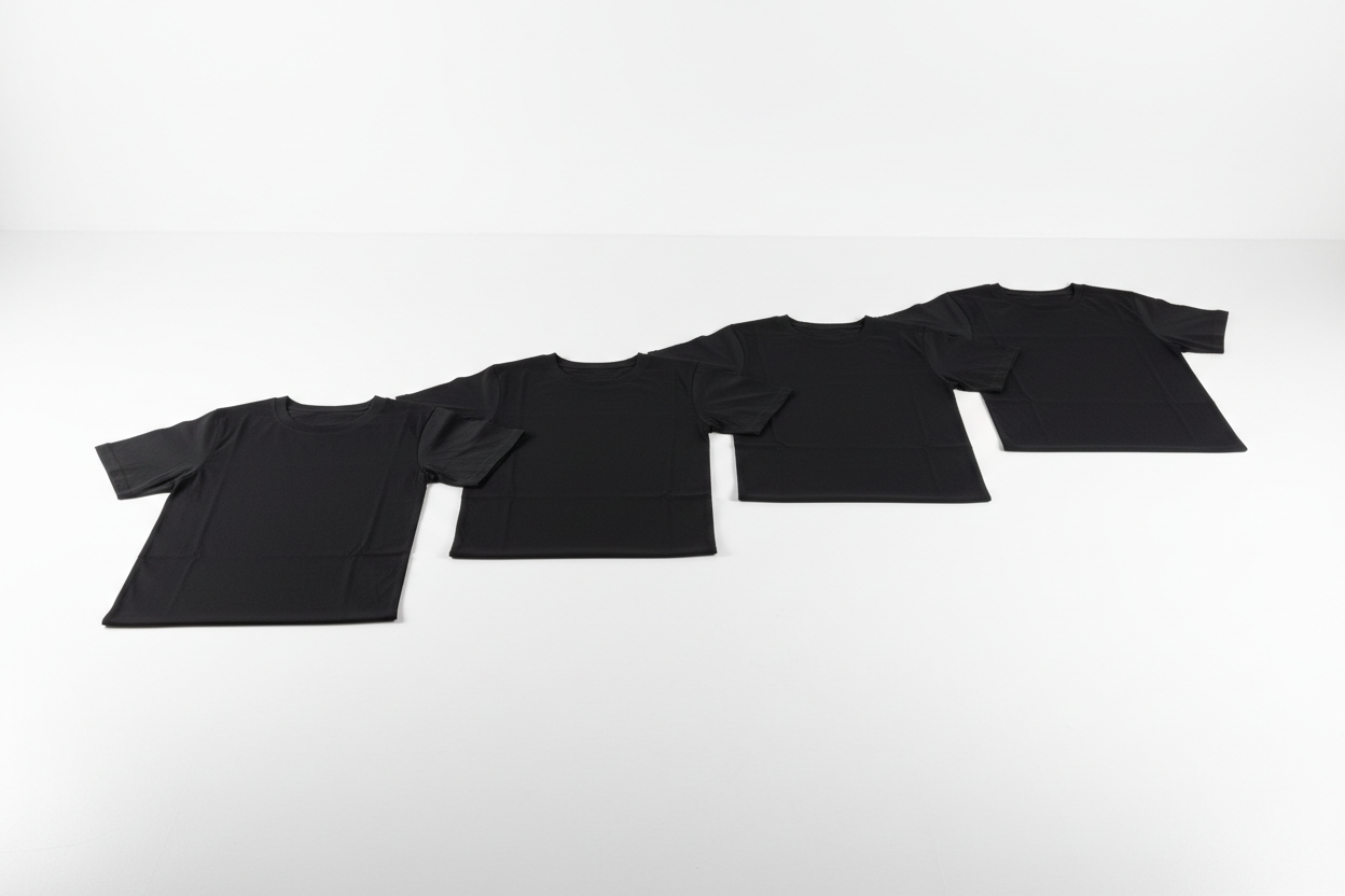 Kit 4 Camisetas Pretas - Fileira